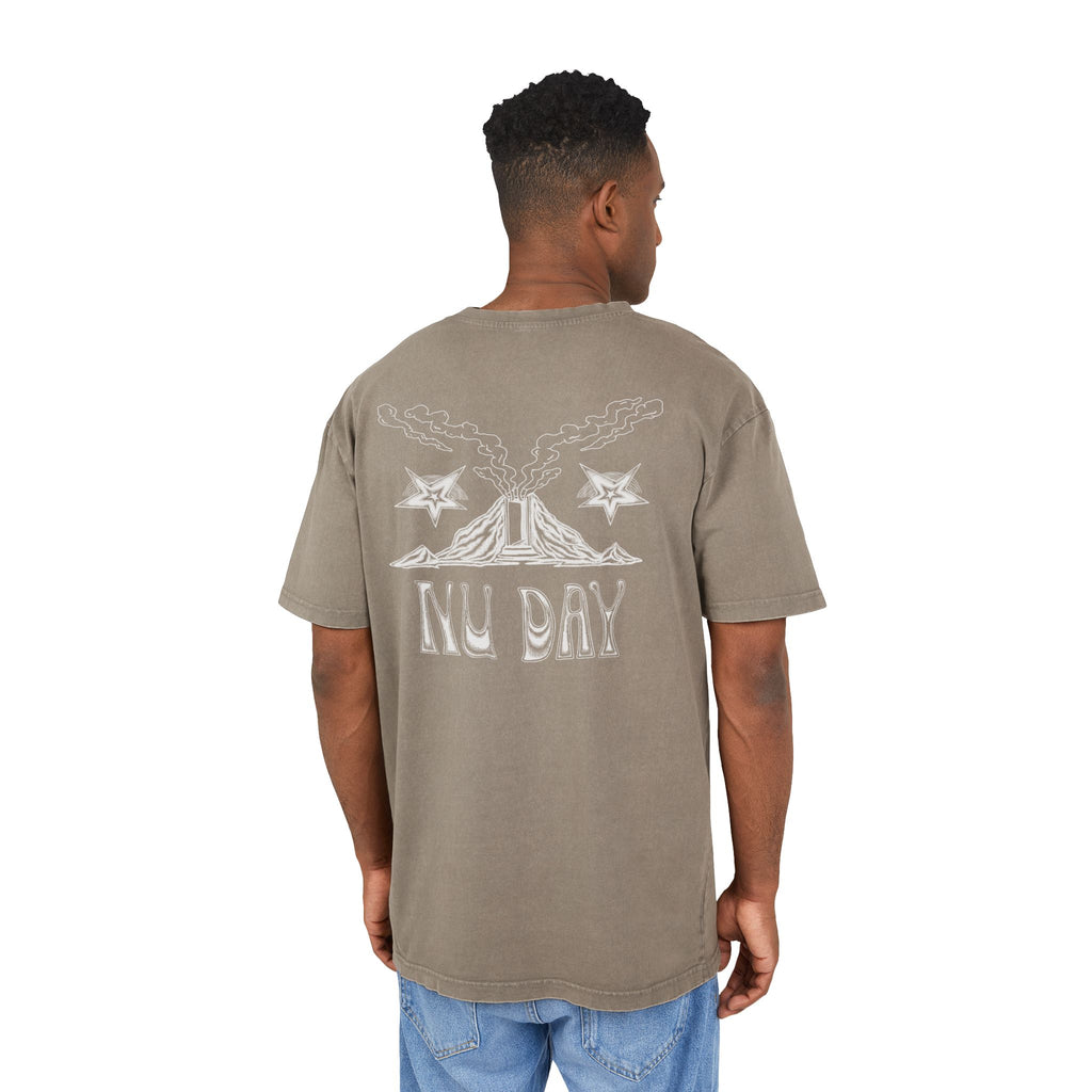 Nu Day Volcano graphic Tee | Acid washed oversize